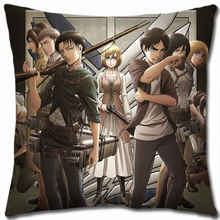 Shingeki no Kyojin Double-sided full color Pillow Cushion 45X45CM J12-67 NO FILLING