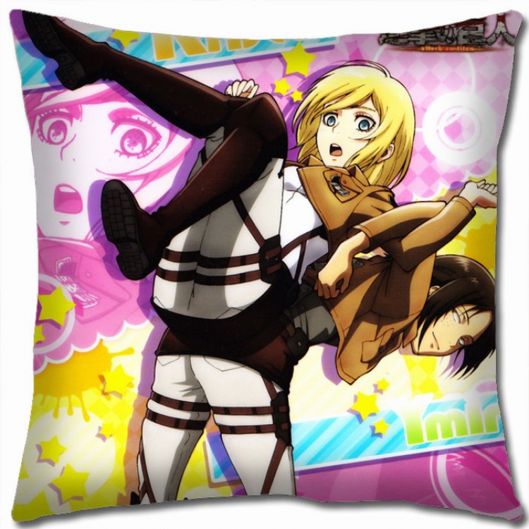 Shingeki no Kyojin Double-sided full color Pillow Cushion 45X45CM J12-76 NO FILLING