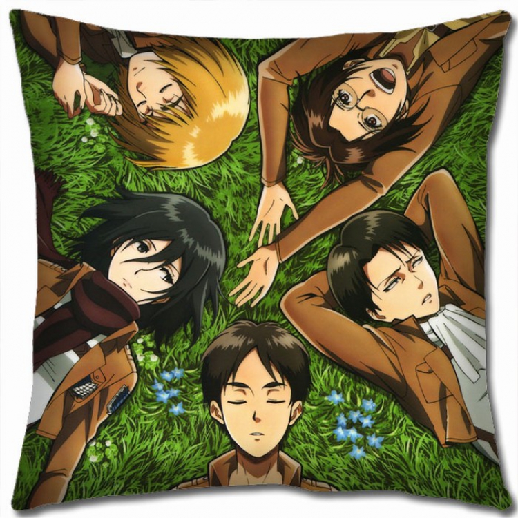 Shingeki no Kyojin Double-sided full color Pillow Cushion 45X45CM J12-79 NO FILLING