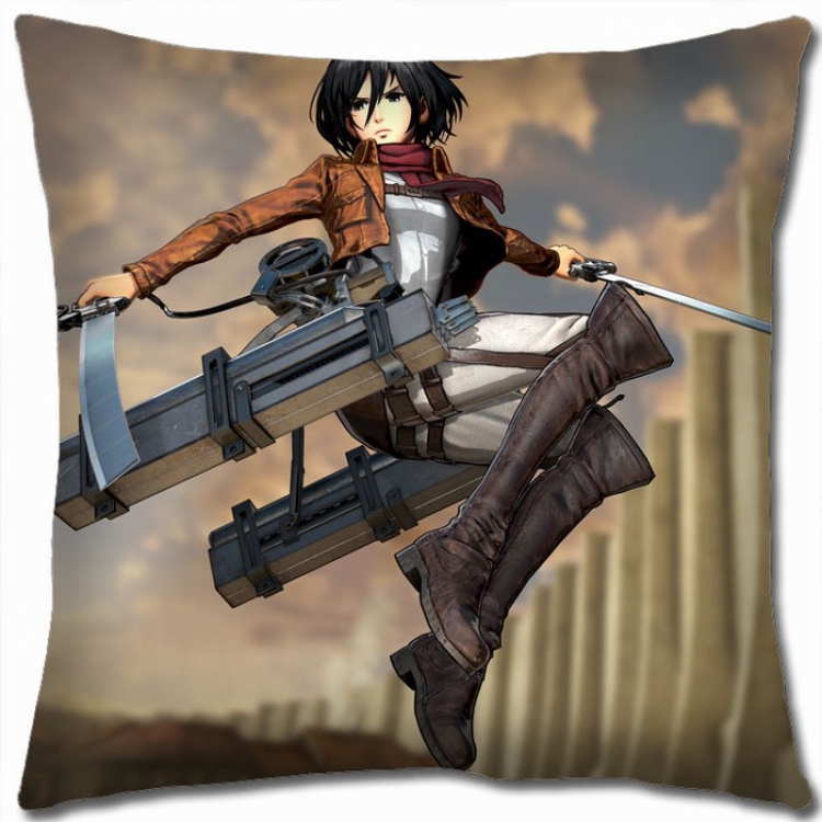 Shingeki no Kyojin Double-sided full color Pillow Cushion 45X45CM J12-82 NO FILLING