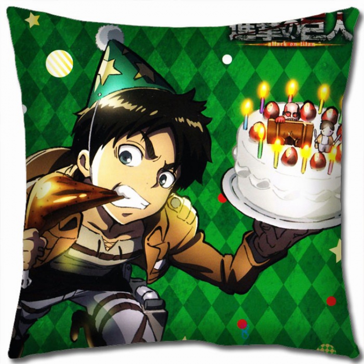 Shingeki no Kyojin Double-sided full color Pillow Cushion 45X45CM J12-85 NO FILLING