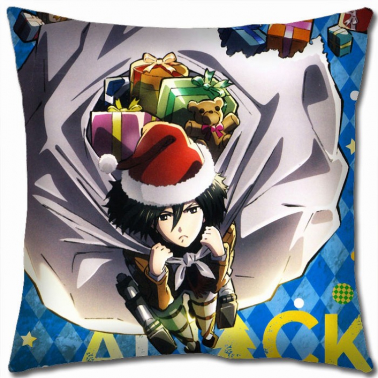 Shingeki no Kyojin Double-sided full color Pillow Cushion 45X45CM J12-87 NO FILLING