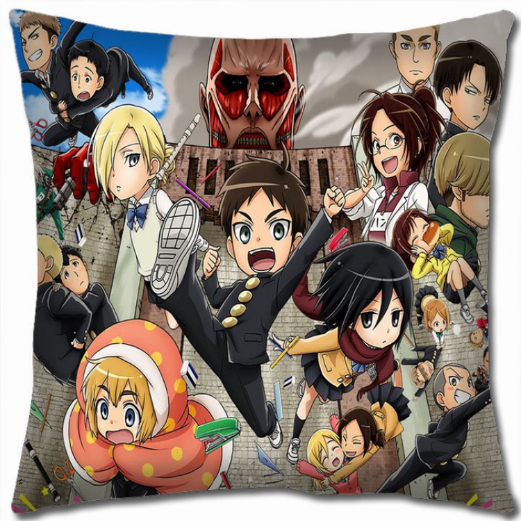 Shingeki no Kyojin Double-sided full color Pillow Cushion 45X45CM J12-9 NO FILLING