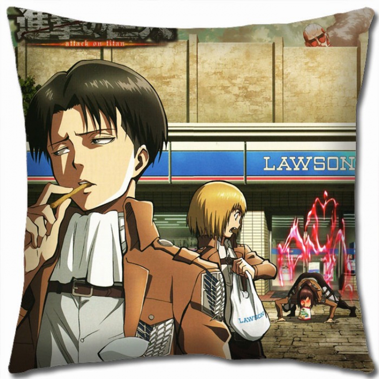 Shingeki no Kyojin Double-sided full color Pillow Cushion 45X45CM J12-95 NO FILLING