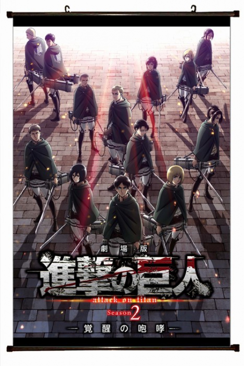 Shingeki no Kyojin Plastic pole cloth painting Wall Scroll 60X90CM preorder 3 days J12-22 NO FILLING