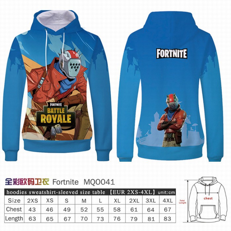 Fortnite Full Color Patch pocket Sweatshirt Hoodie EUR SIZE 9 sizes from XXS to XXXXL MQO41