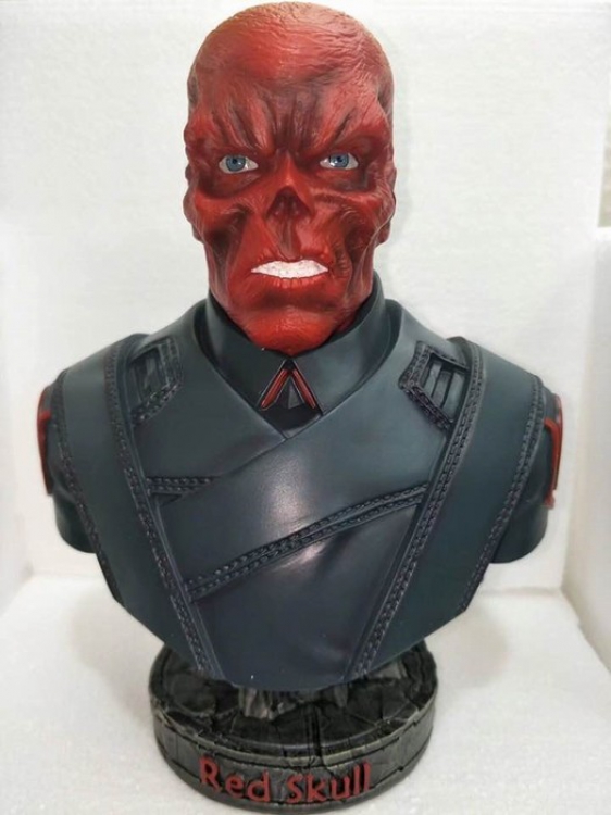 The avengers allianc Red Skull Full resin material Unmovable Statue Figure Decoration Kraft packaging 21X21X15CM 1.42KG