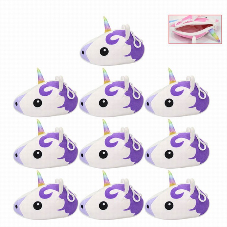 Unicorn Plush coin purse pendant keychain price for 10 pcs 19X13CM 0.03KG Style B