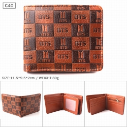 BTS Brown Folded Embossed Shor...