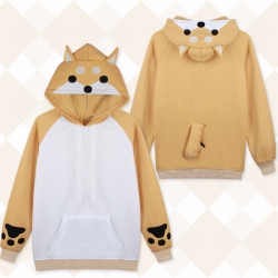 Shiba Inu Yellow hooded pullov...