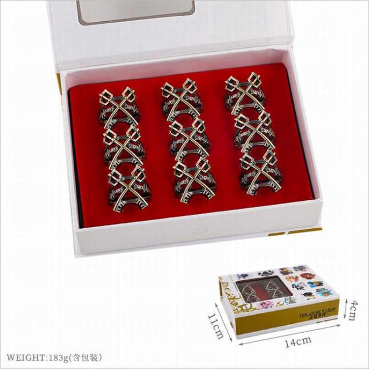 kingdom hearts Openwork ring price for 9 pcs style A