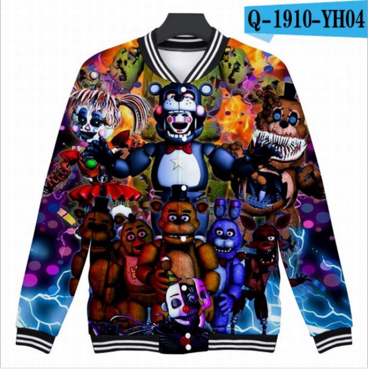 Five Nights at Freddys 3D Long sleeve Coat Sweatshirt Hoodie 9 sizes from XXS to XXXXL price for 2 pcs Style A
