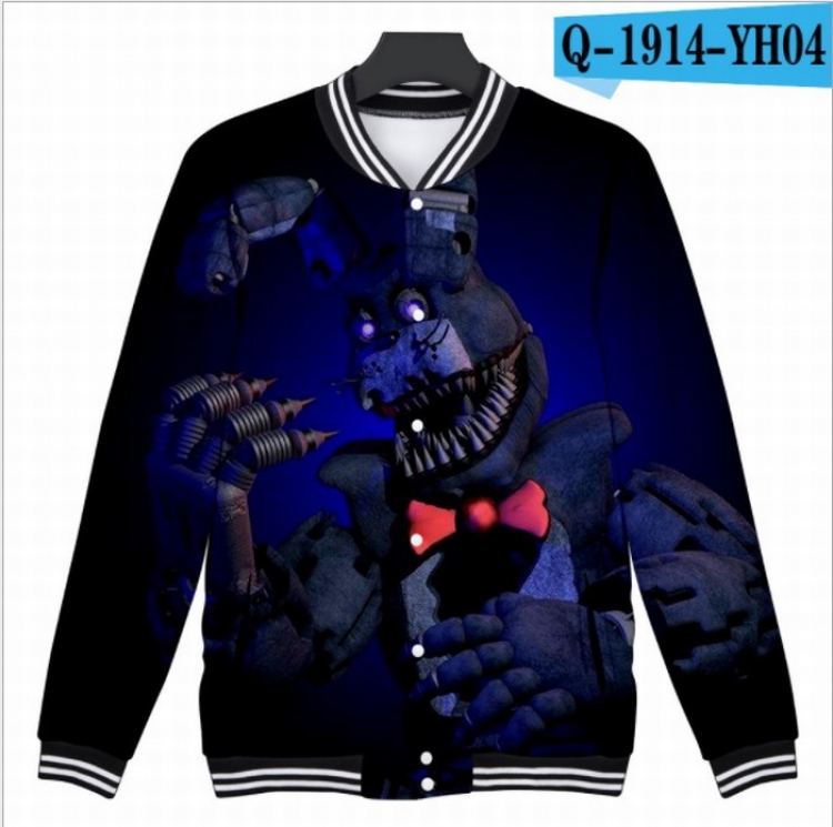 Five Nights at Freddys 3D Long sleeve Coat Sweatshirt Hoodie 9 sizes from XXS to XXXXL price for 2 pcs Style E
