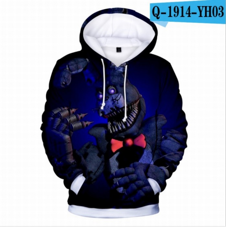 Five Nights at Freddys Long sleeve Sweatshirt Hoodie 9 sizes from XXS to XXXXL price for 2 pcs Style E