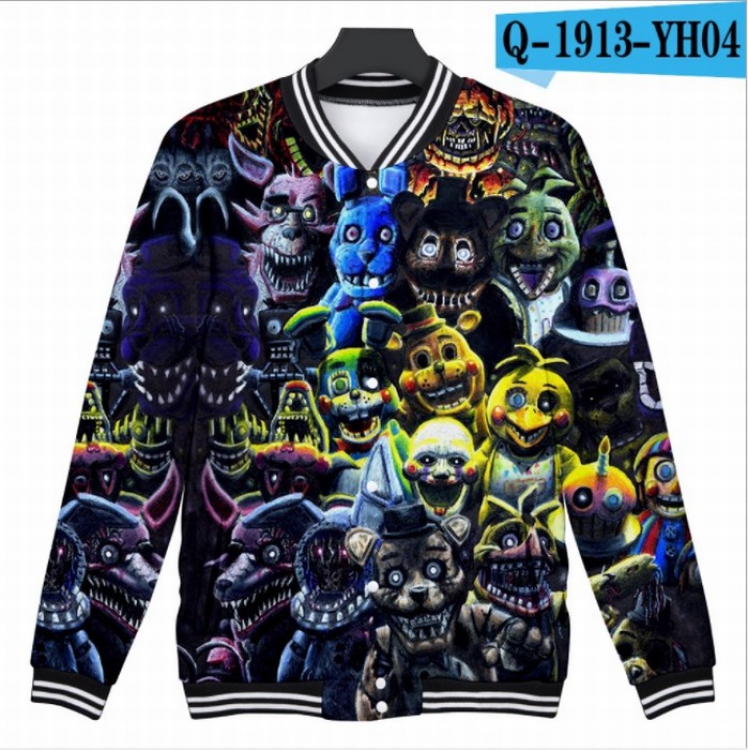 Five Nights at Freddys 3D Long sleeve Coat Sweatshirt Hoodie 9 sizes from XXS to XXXXL price for 2 pcs Style D