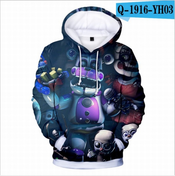 Five Nights at Freddys Long sleeve Sweatshirt Hoodie 9 sizes from XXS to XXXXL price for 2 pcs Style G