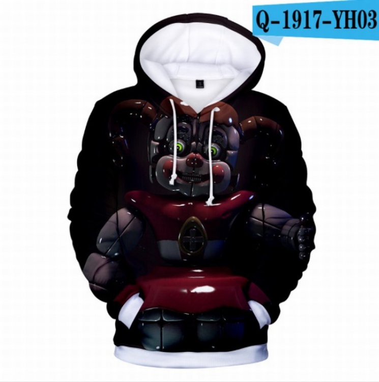 Five Nights at Freddys Long sleeve Sweatshirt Hoodie 9 sizes from XXS to XXXXL price for 2 pcs Style H