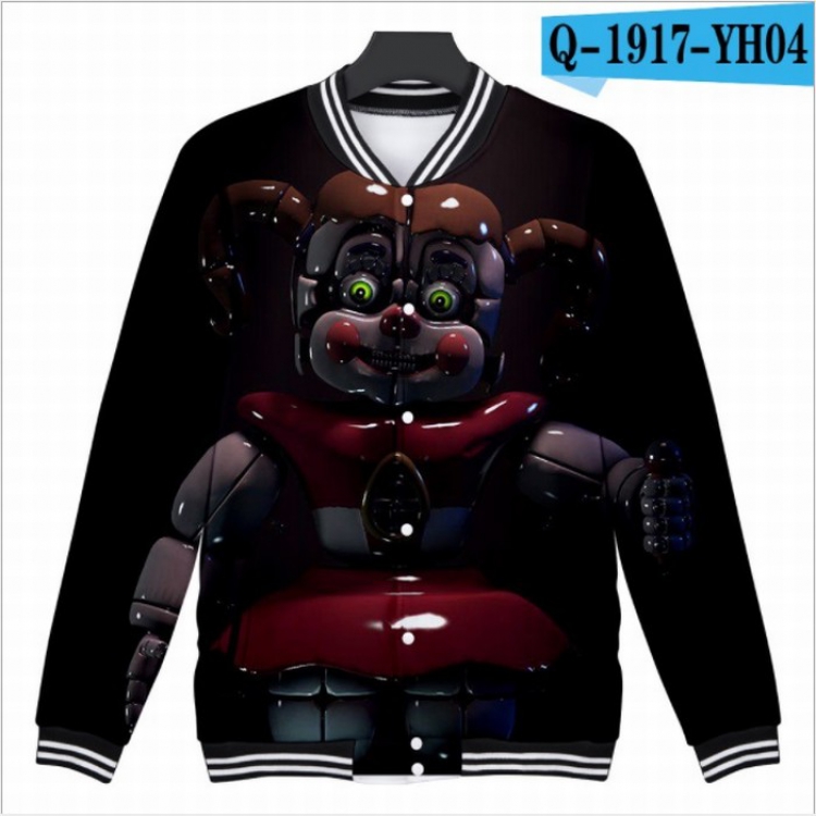 Five Nights at Freddys 3D Long sleeve Coat Sweatshirt Hoodie 9 sizes from XXS to XXXXL price for 2 pcs Style H