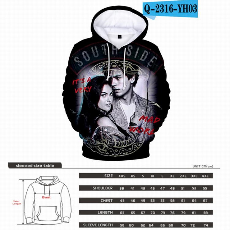 Riverdale Long sleeve Sweatshirt Hoodie 9 sizes from XXS to XXXXL price for 2 pcs preorder 3 days Style 11