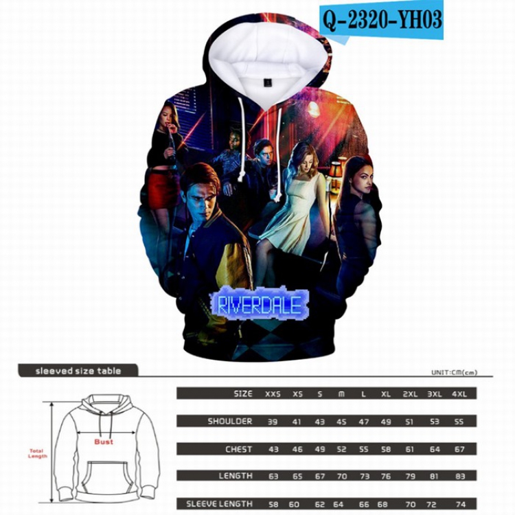 Riverdale Long sleeve Sweatshirt Hoodie 9 sizes from XXS to XXXXL price for 2 pcs preorder 3 days Style 7
