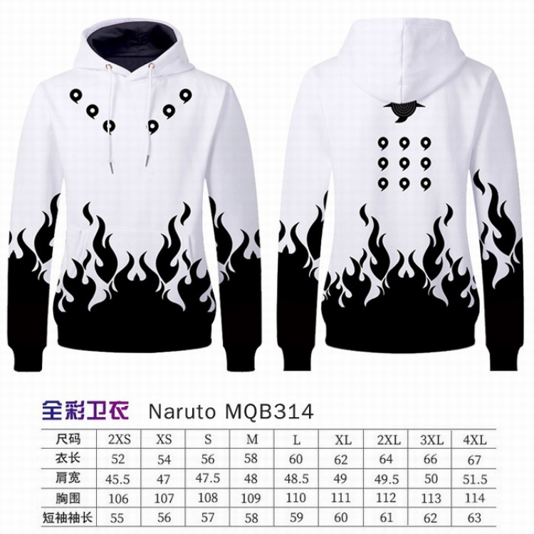 Naruto Full Color Long sleeve Patch pocket Sweatshirt Hoodie 9 sizes from XXS to XXXXL MQB314
