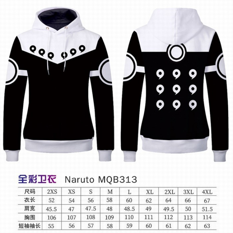 Naruto Full Color Long sleeve Patch pocket Sweatshirt Hoodie 9 sizes from XXS to XXXXL MQB313