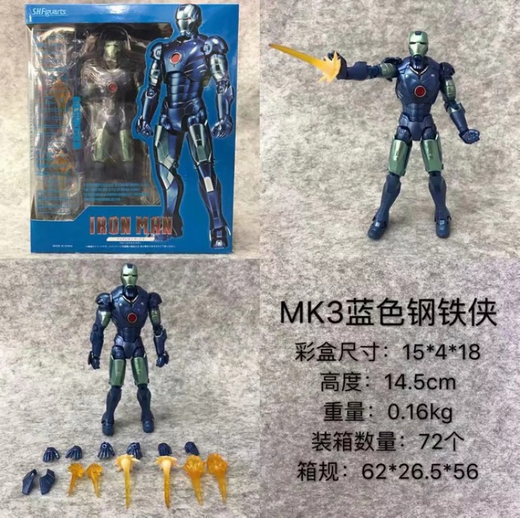 MK3 Iron Man Boxed Figure Decoration 14.5CM a box of 72