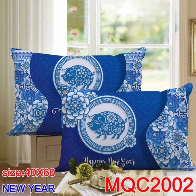 NEW YEAR Double-sided full color Pillow Cushion 40X60CM MQC2002
