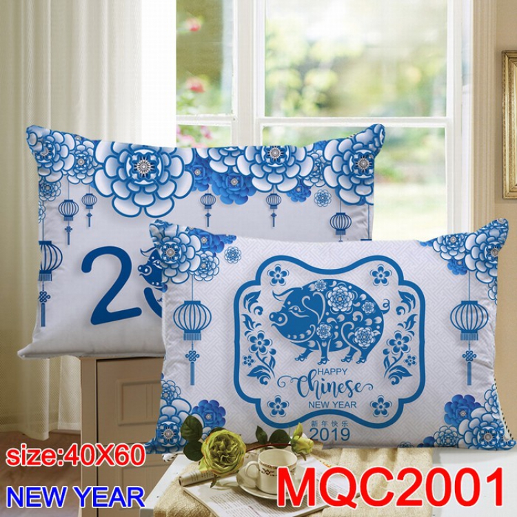 NEW YEAR Double-sided full color Pillow Cushion 40X60CM MQC2001