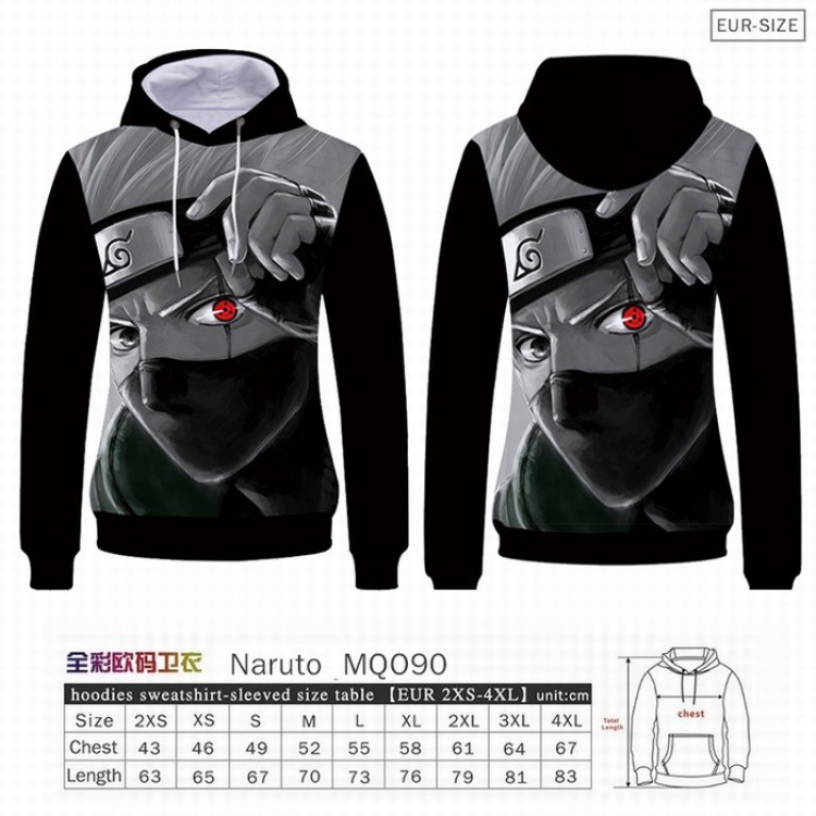 Naruto Full Color Patch pocket Sweatshirt Hoodie EUR SIZE 9 sizes from XXS to XXXXL MQO090