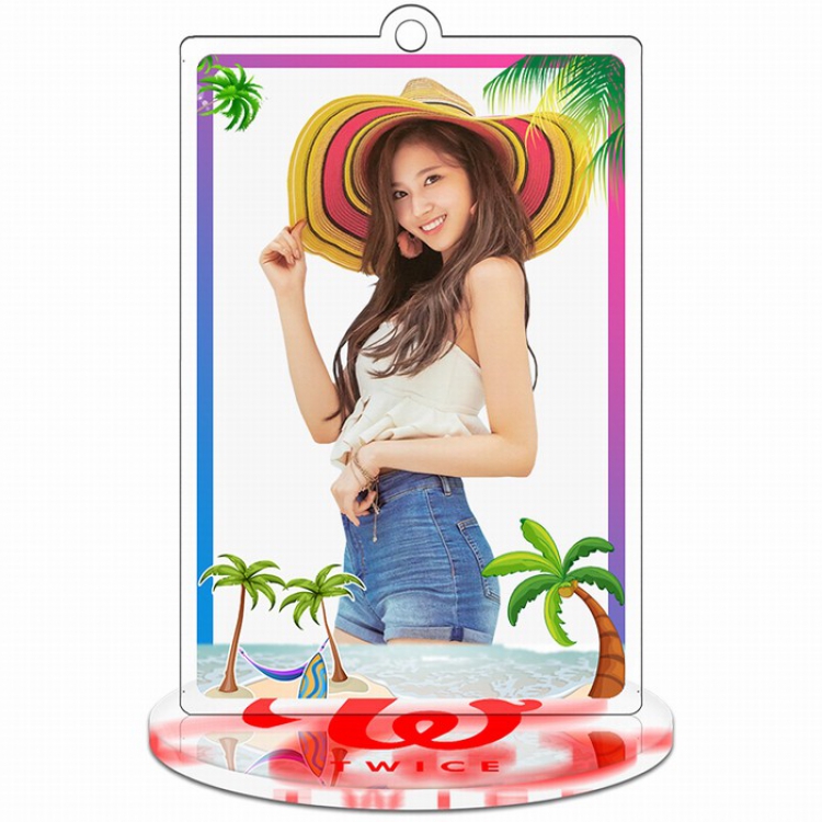 TWICE Rectangular Small Standing Plates Acrylic keychain pendant 9-10CM Style O