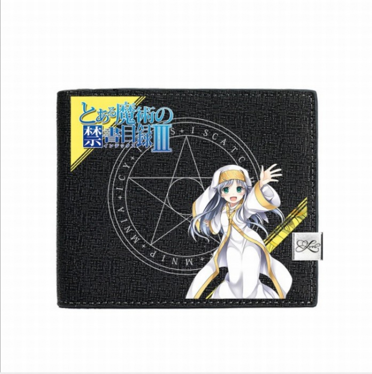 Magical banned book Short black Premium version Leather wallet Purse 12X10CM Style A