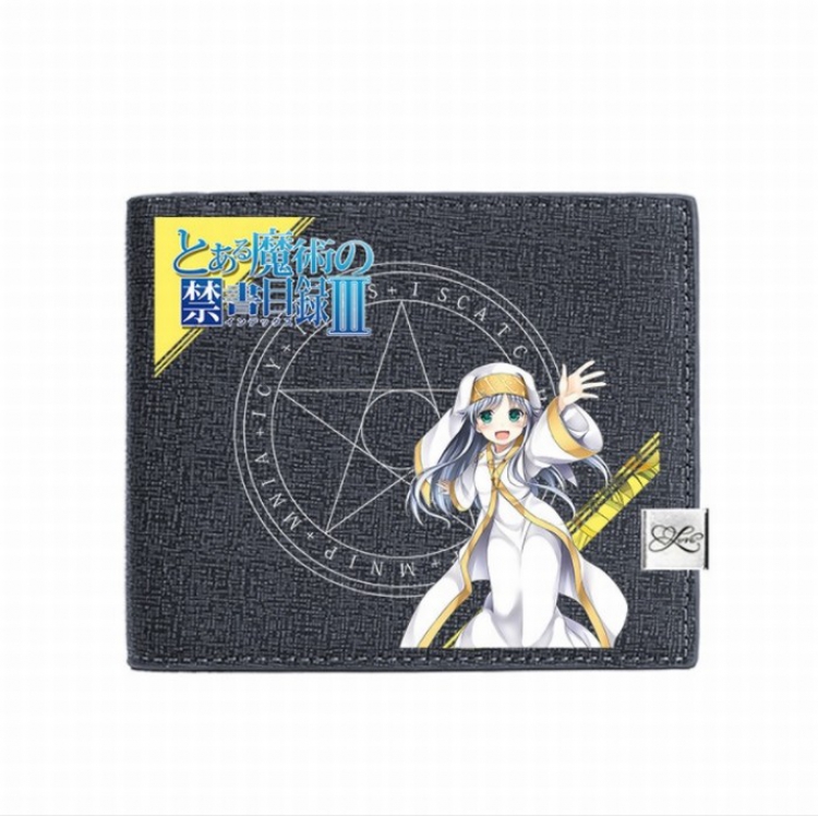 Magical banned book Short blue Premium version Leather wallet Purse 12X10CM Style A