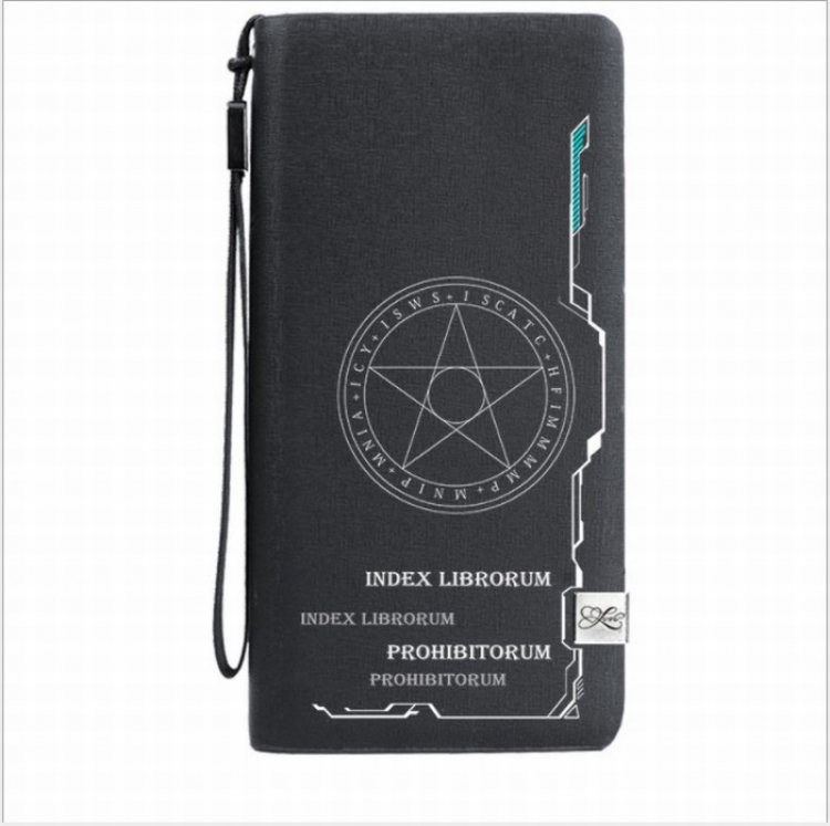 Magical banned book Long blue zipper Premium version Leather wallet Purse 11X20.5CM Style C