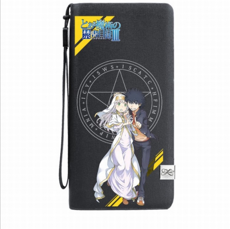 Magical banned book Long blue zipper Premium version Leather wallet Purse 11X20.5CM Style A