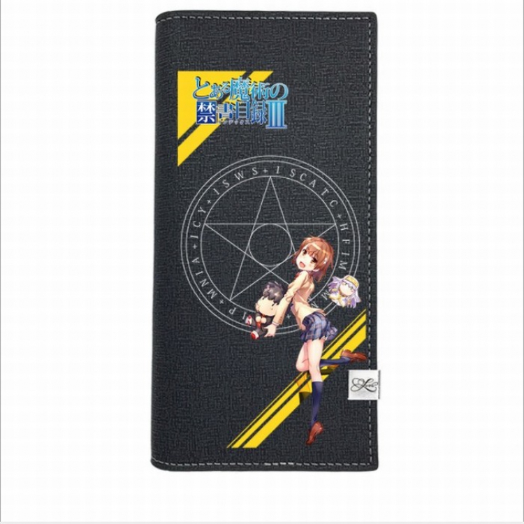 Magical banned book Long black Premium version Leather wallet Purse 9.6X18.5CM Style B