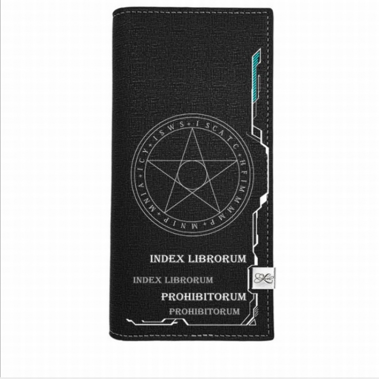 Magical banned book Long black Premium version Leather wallet Purse 9.6X18.5CM Style C