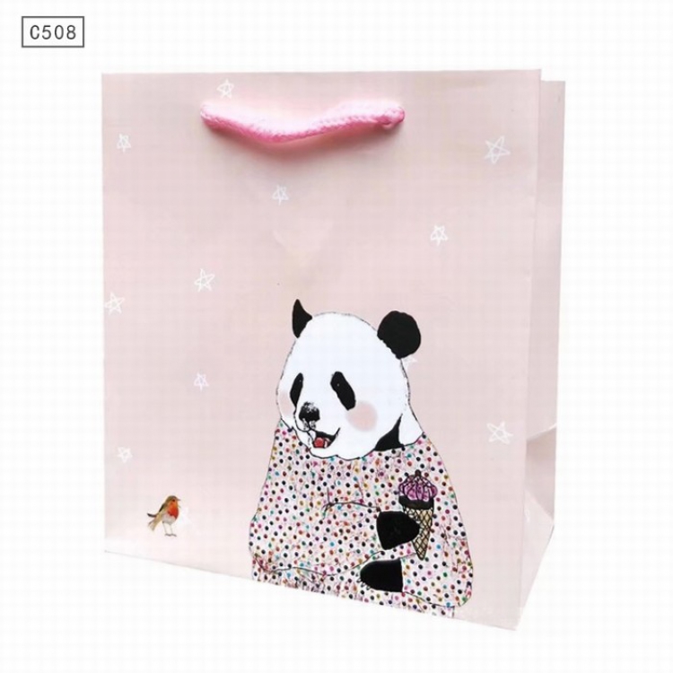 Cute panda C508 Paper bag Gift bag Hand bag price for 12 pcs 26X32X12CM