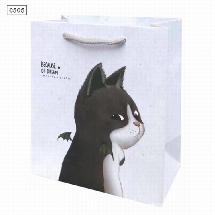 Cute cat C505 Paper bag Gift bag Hand bag price for 12 pcs 26X32X12CM
