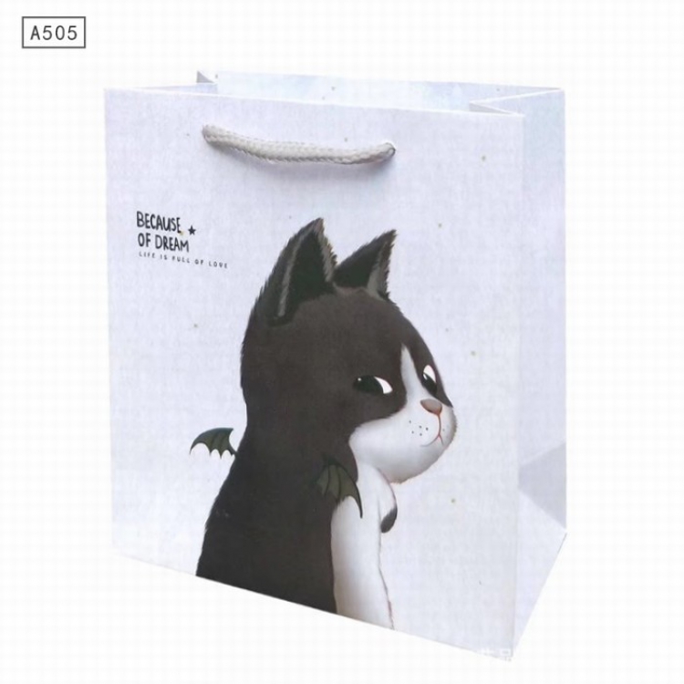 Cute cat A505 Paper bag Gift bag Hand bag price for 12 pcs 13.3X15X7.5CM