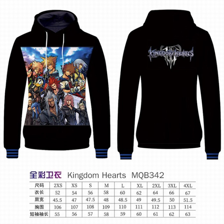 kingdom hearts Full Color Long sleeve Patch pocket Sweatshirt Hoodie 9 sizes from XXS to XXXXL MQB342