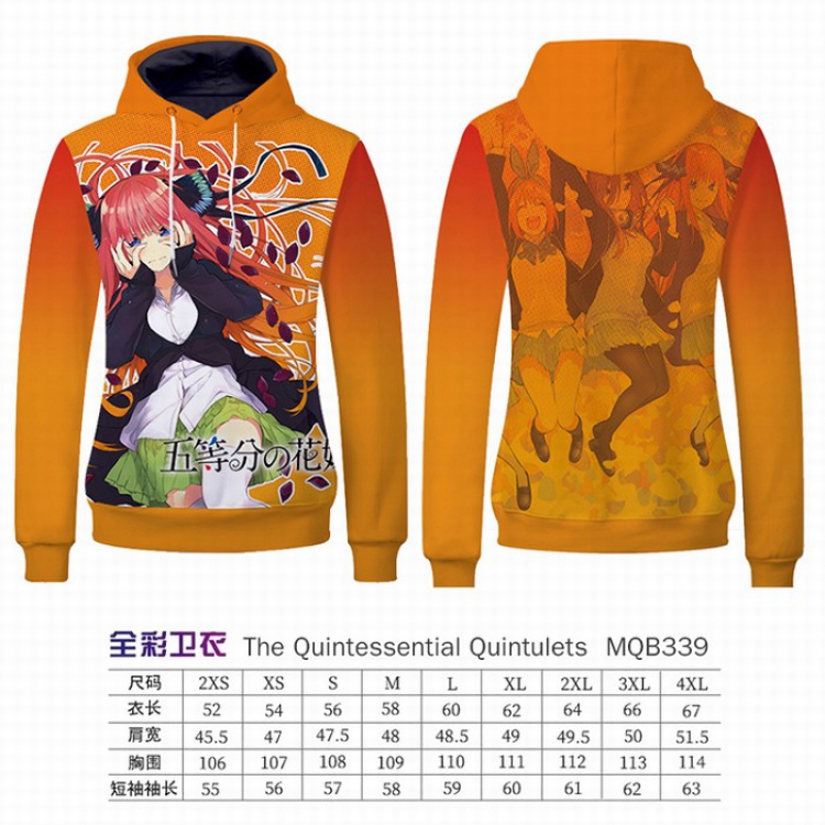 The quintessential quintulets Full Color Long sleeve Patch pocket Sweatshirt Hoodie 9 sizes from XXS to XXXXL MQB339
