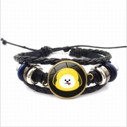 BTS BT21 Multilayer woven leat...