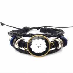 BTS BT21 Multilayer woven leat...