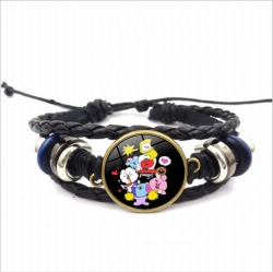 BTS BT21 Multilayer woven leat...