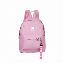 BTS Printed zipper nylon casua...