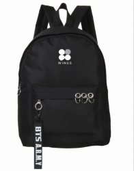 BTS Printed zipper nylon casua...