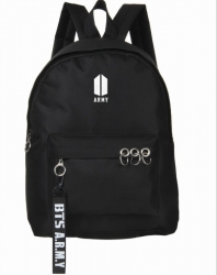 BTS Printed zipper nylon casua...