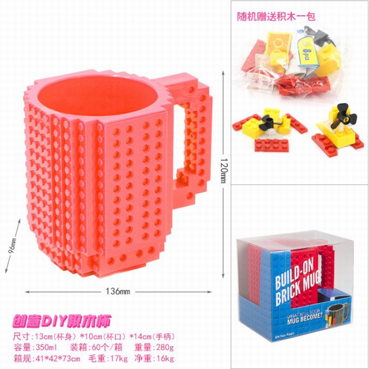 LEGO bricks Assembling cup DIY mug cup Random gift price for 2 pcs 350ML Style E