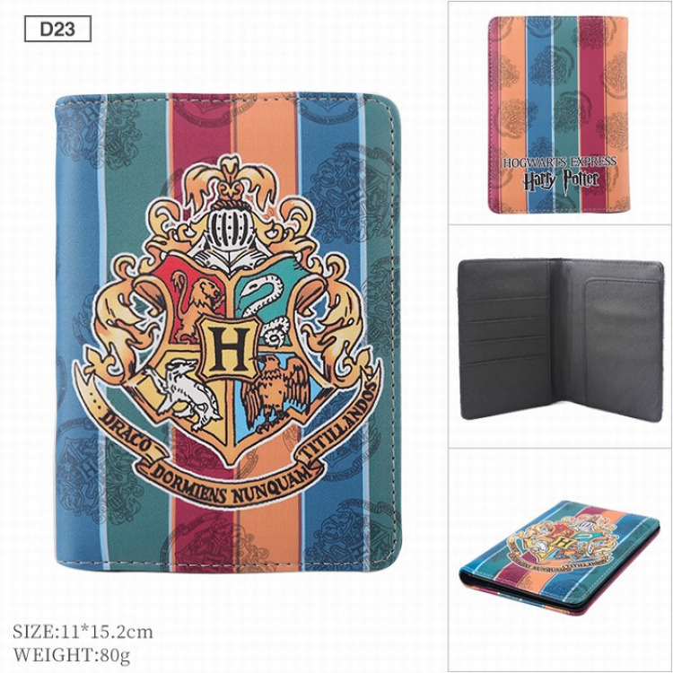 Harry Potter PU leather multi-function travel ticket holder passport protector D23